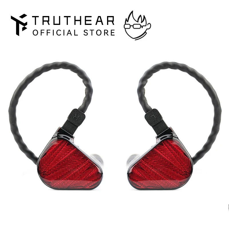 Auscultadores intra-auriculares audiófilos com fio TRUTHEAR x Crinacle ZERO:RED Dual Dynamic Driver 0.78 2Pin HiFi