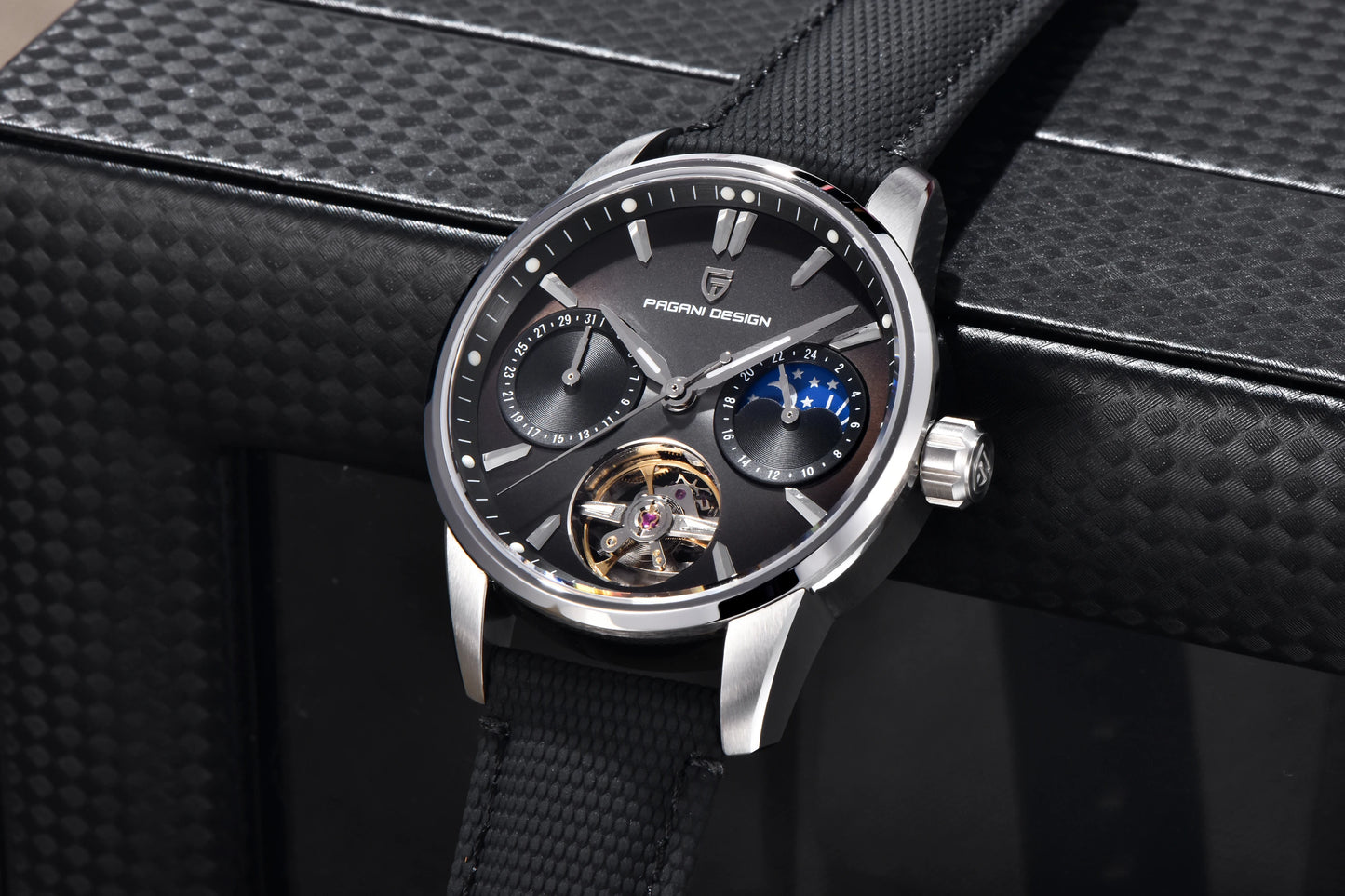PAGANI DESIGN 2026 Men Mechanical Watch E3255Y 41mm Sapphire Crystal Stainless Steel Calendar Waterproof Reloj Hombre