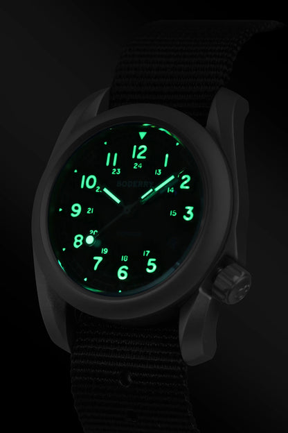 Boderry VOYAGER Field Watches Bronze Case Automatic For Seiko NH35 Watch 100M Waterproof Clock Military Vintage Wristwatch Mens