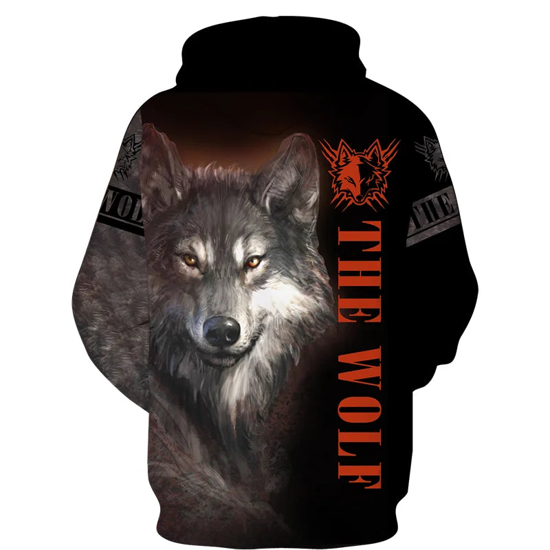 Cool 3D Wolf Printed Zipper Hoodies Fashion Men/Women Streetwear Hooded Jacket Coat Unisex Casual Hip Hop Pullover Sweatshirts