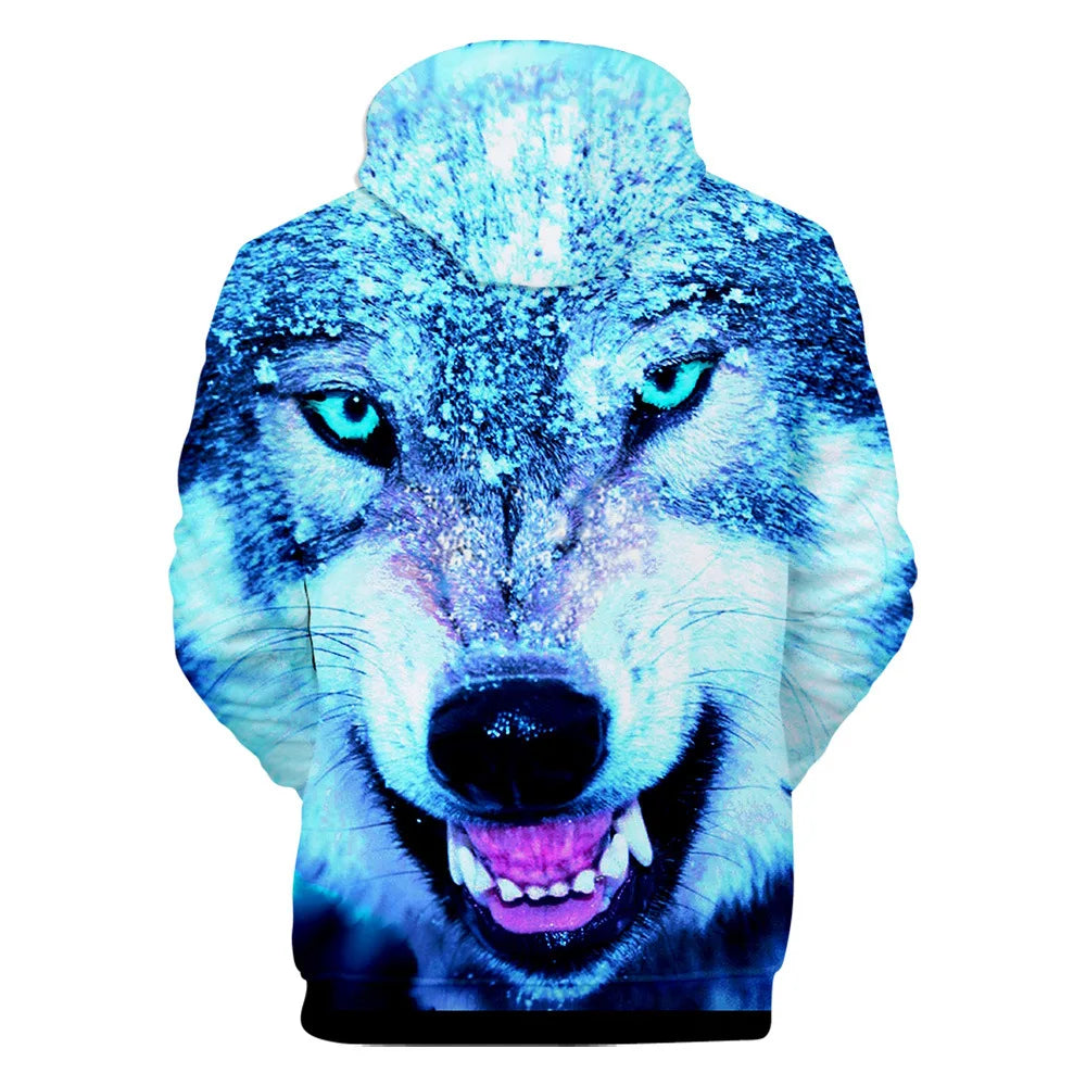 Classic Dolphins tigers wolves galloping horses animal 3D Print Hoodies Long Sleeve Sweatshirts Adult/Child Casual Pullovers