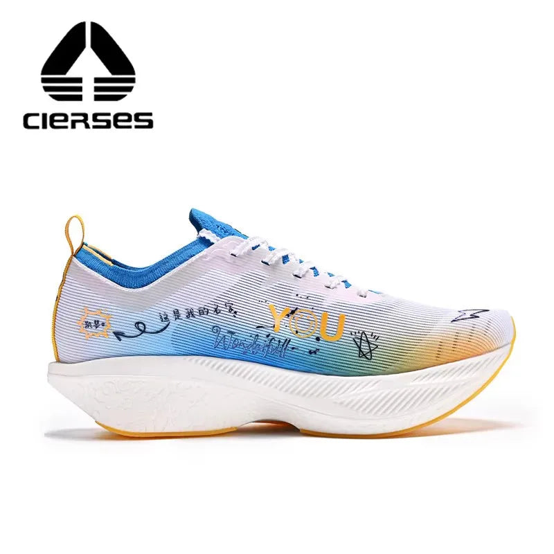 CIERSES Carbon fiber plate Marathon Running Racing Shoes  Men Professional Stable Support Shock-relief Rebbound Training shoes