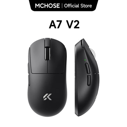 MCHOSE A7 V2 Rato Gaming Sem Fios Leve, Dupla Taxa de Polling de 8,000Hz, PAW3950 TI, Rato Gaming, Esports e Escritório
