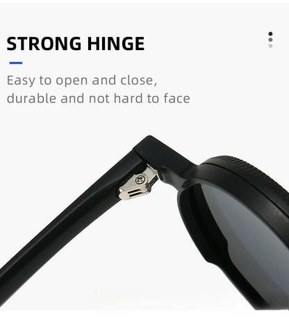 360° Rotating Adjustable Sunglasses Round Frame Polarized Sunglasses Outdoor UV Resistant Sunglasses Protective Glasses