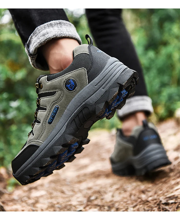 Winter Casual Shoes Men Leather Comfortable Walking Shoes Autumn Classic Outdoor Sneakers Women High Top Hiking Sneakers Lace Up