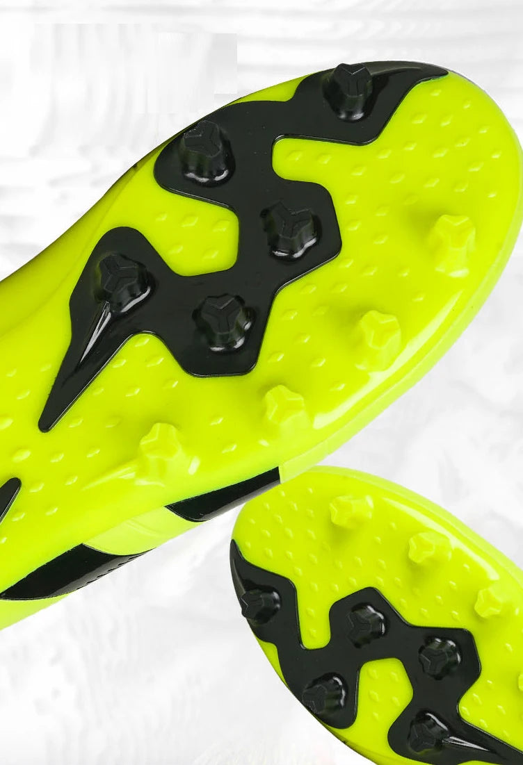 New Men's and Women's Football Shoes, Indoor and Outdoor Sports Shoes with Long and Broken Studs for Football Training Mat