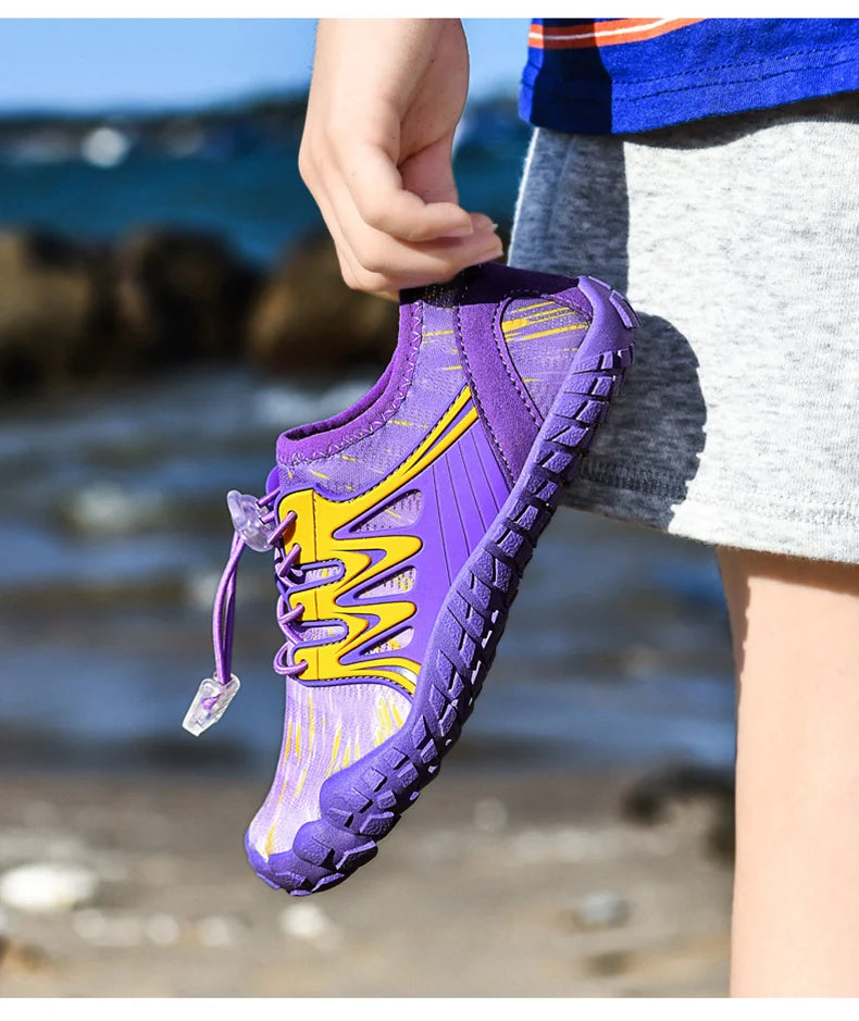 Buty do pływania dla dzieci, szybkoschnące buty plażowe, buty wodne dla chłopców i dziewczynek, buty sportowe do chodzenia boso, trampki do brodzenia, sandały dla dzieci do nurkowania, wędkowania i surfowania