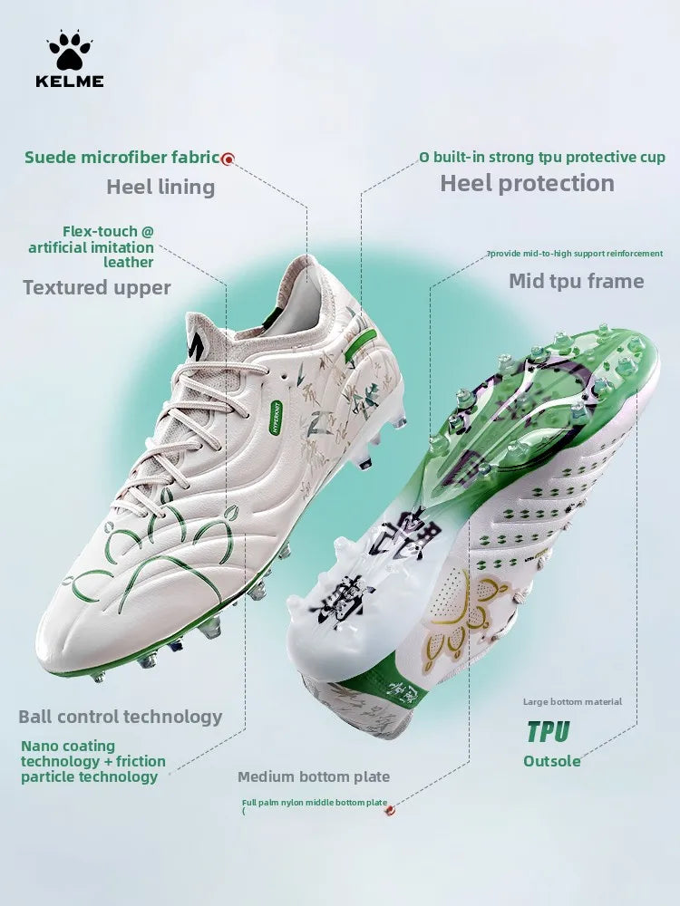 Kelme fotbollsskor för herrar, vuxna, MG med korta dobbar, träningsskor för konstgräs, halkfria inomhusfotbollsskor