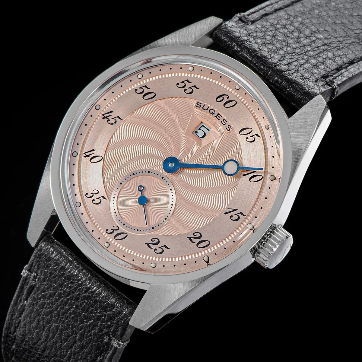 Sugess Mens Watch Automatic ST1721 Movement Aventurine Mechanical Wristwatches Hardlex Glass Fashion Simple Business Clock S451