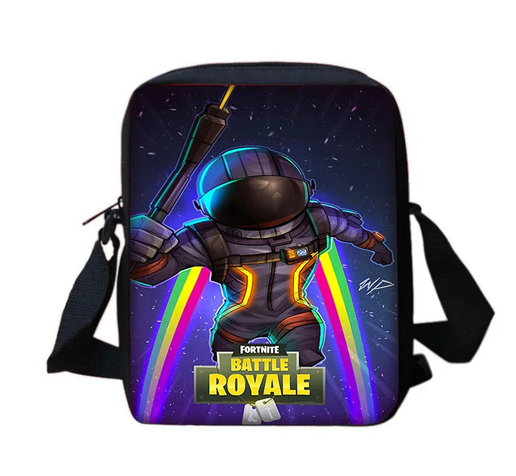Mala de ombro estilo messenger com estampado Hot Game Boy Girls, design infantil F-FortniteS, mala casual para homem e mulher, bolsa para telemóvel e saco de compras