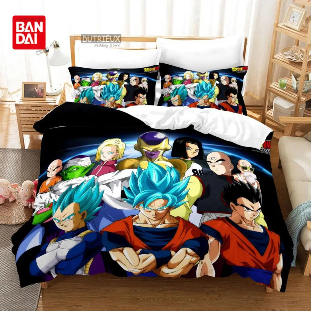 Dragon Ball-sengesæt Anime Goku dynebetræk, dyne og sengetøj Single Twin Full Queen Size 3D gave til børn, voksne og drenge