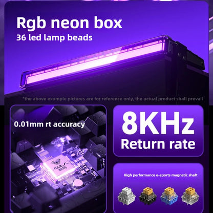 Magnetic Keyboard mechanical Aula Hero68he wired RGB 65% teclados gamer Hot-Swap pc 8000 Hz Polling Rate white clavier mecanique