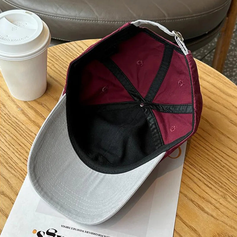 New Contrasting Color Baseball Cap For Men Women JK Letters Embroidery Sun Visors Hat Casual Soft Top Couple Peaked Caps