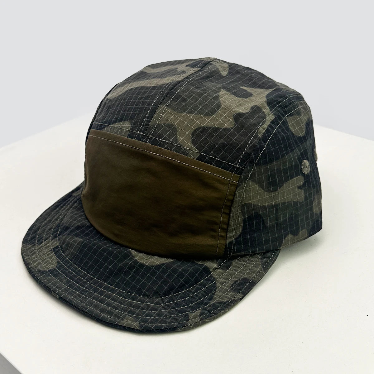 Unisex CAMO brzo sušeće vezene bejzbol kape s kapuljačom, s blokovima boja, prozračne, personalizirane, s izbočenim vrhom, višenamjenske
