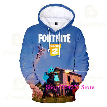 Fortnite Season 2 Boys and Kids Hoodies Cartoon Casual Sweatshirts Battle Game Heroes Print Polyester Autumn Girls Pullovers