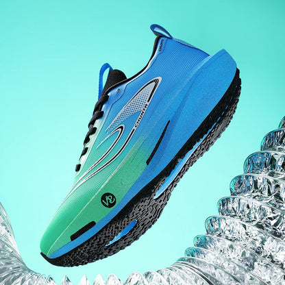 Carbon board men's and women's anti slip running shoes, professional marathon sports breathable mesh CHUNTA sports shoes