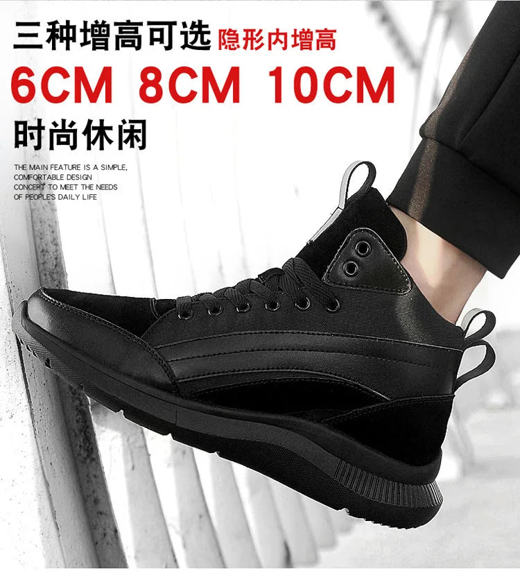 High-top Heightening Shoes Elevator Shoe Height Increase Footwear Men Height Increase Insole 6CM 8CM 10CM Sneakers Shoes