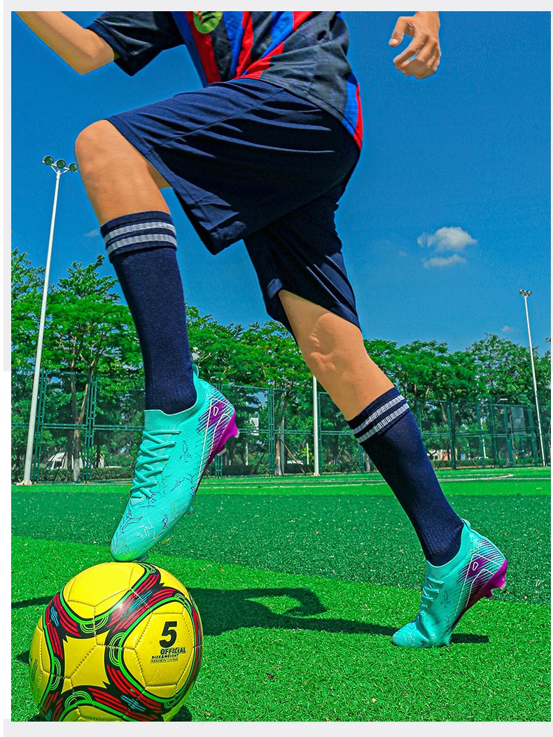 New Men's Football Boots Wholesale Cleats Non-Slip Sneakers Training Soccer Shoes Top Quality FG Drop Shipping Unisex Adult