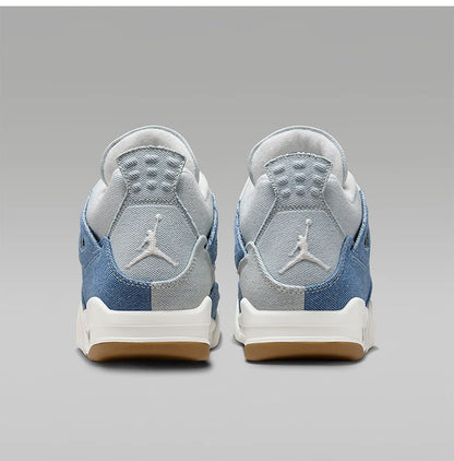 Nike genuine JORDAN women's air cushion shock-absorbing mid top denim basketball shoes IB6716-100