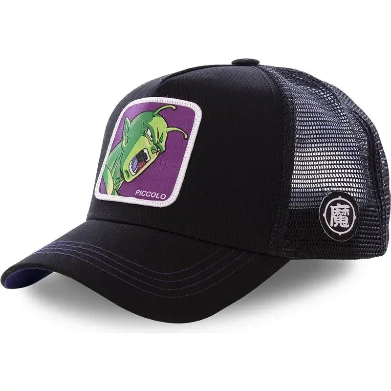 Dragon Ball Son Goku Cap Baseball Cap Summer Travel Peaked Cap Men's Embroidery Hip-Hop Sun Visor Adjustable Trucker Mesh Cap