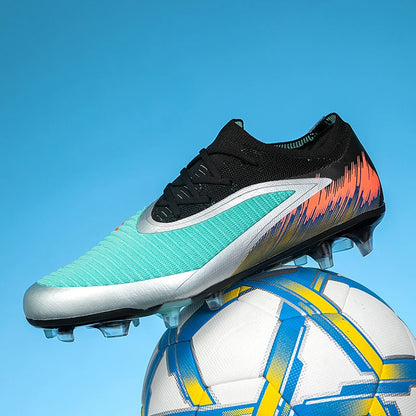 New Men Football Boots Cleats Shoes Soccer Long Spikes FG Ultralight Training Soccer Shoes Non-Slip Outdoor Match Drop Shipping