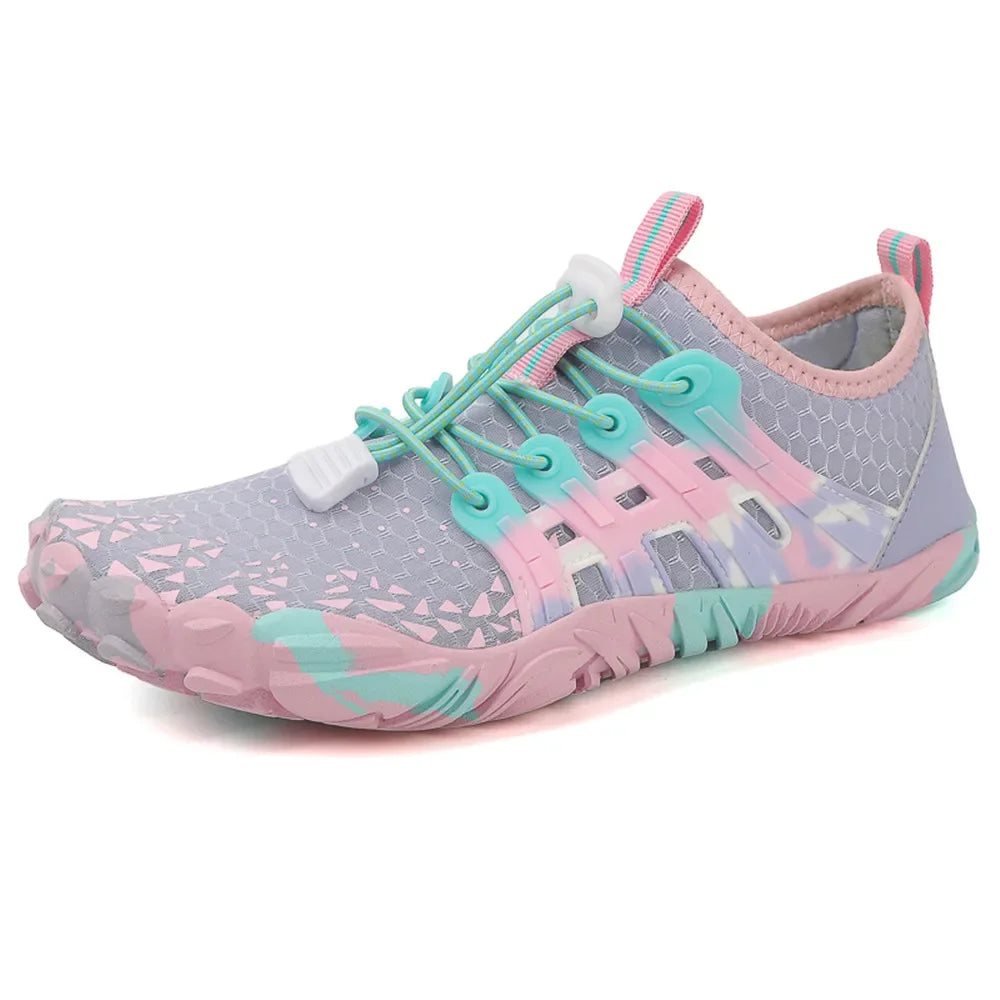 Men Women Water shoes Upstream Wading Swimming Barefoot Five Fingers Aqua Shoes Colorful Beach Seaside Light Unisex Sneakers New