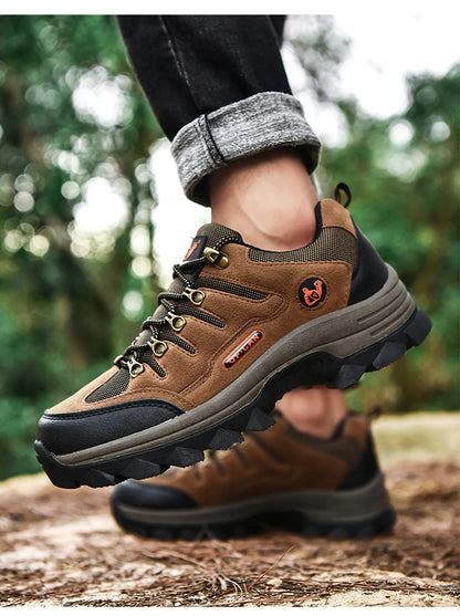 Winter Casual Shoes Men Leather Comfortable Walking Shoes Autumn Classic Outdoor Sneakers Women High Top Hiking Sneakers Lace Up