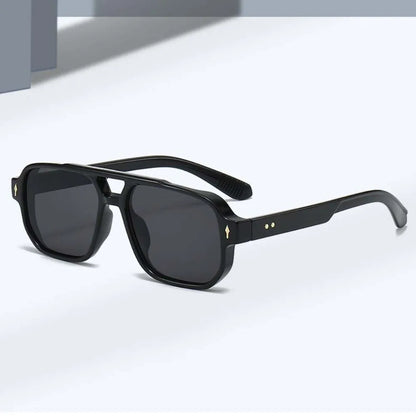 Retro Double Beam Sunnies HD Leopard Print Eyewear Unisex Polarized Sunglasses Waterproof Lightweight Anti-UV Glasses Outdoor