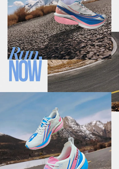 IRUNSVAN Men's Full-Palm Carbon Plate Marathon Road Running Shoes With Quick Rebound And Full Of Power Zapatillsa de deporte