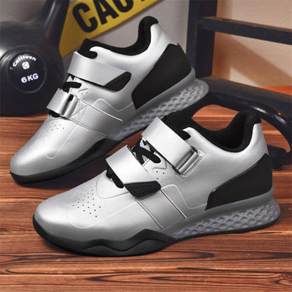 Weightlifting shoes, professional men and women powerlifting squat training shoes, hard sole gym shoes with stable heel, non-slip design