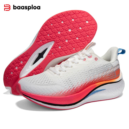 Baasploa Women Running Sneakers Brand Mesh Breathable Comfort Walking Shoes Outdoor Anti-slip Female Casual Jogging Sports Shoes