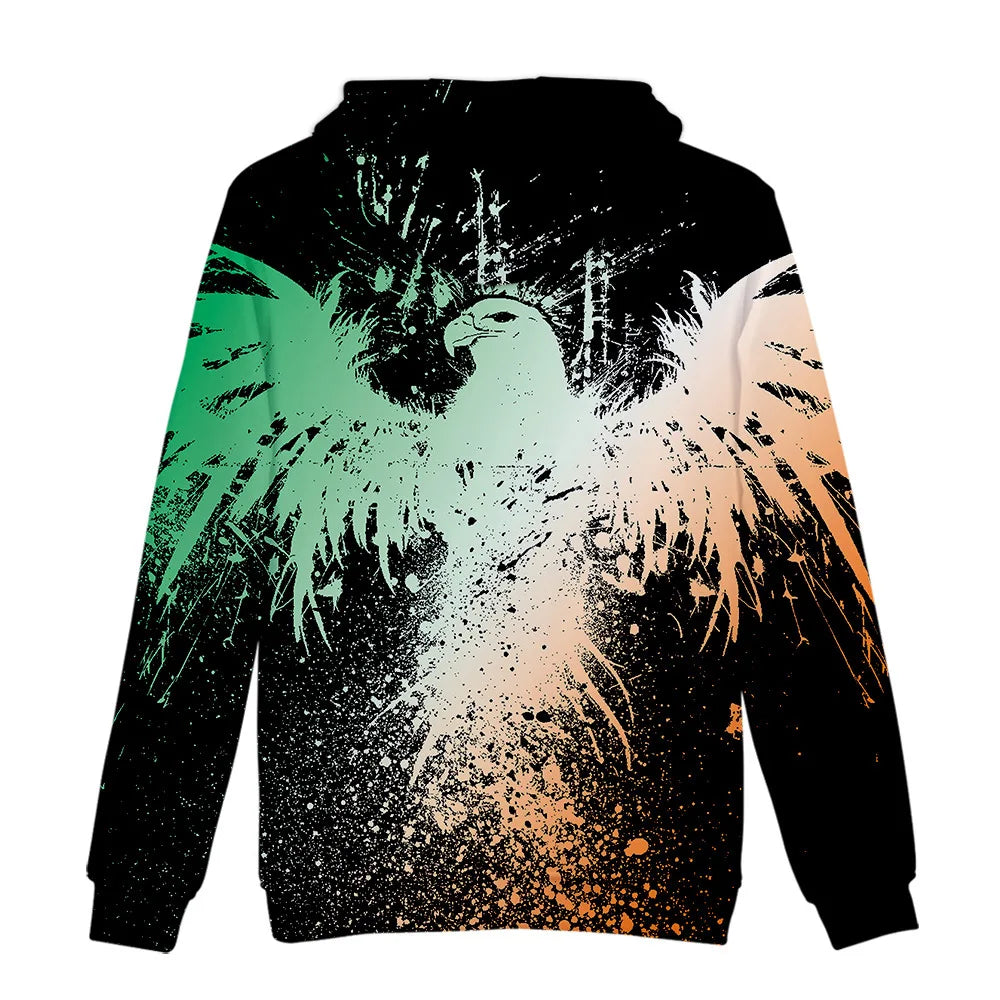 Classic Dolphins tigers wolves galloping horses animal 3D Print Hoodies Long Sleeve Sweatshirts Adult/Child Casual Pullovers