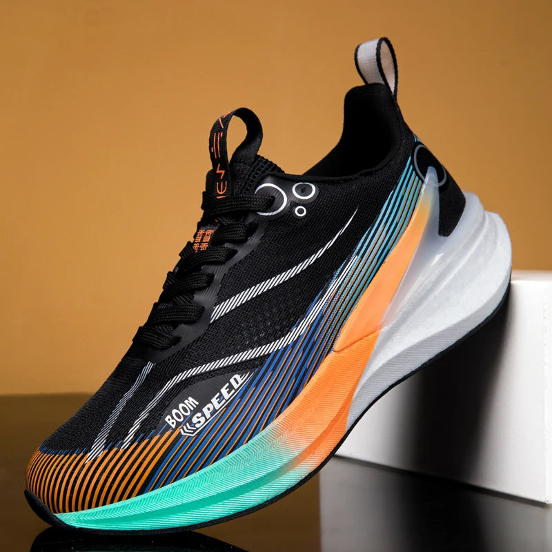 Men Carbon Board Running Shoes Marathon Long-Distance Running Sports Shoes Support Stable Casual Women Breathable Running Shoes