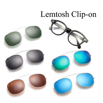 Polarized Clip-on For Johnny Depp Lemtosh Frame Sunglasses Men Women Brand For Male Eyeglasses
