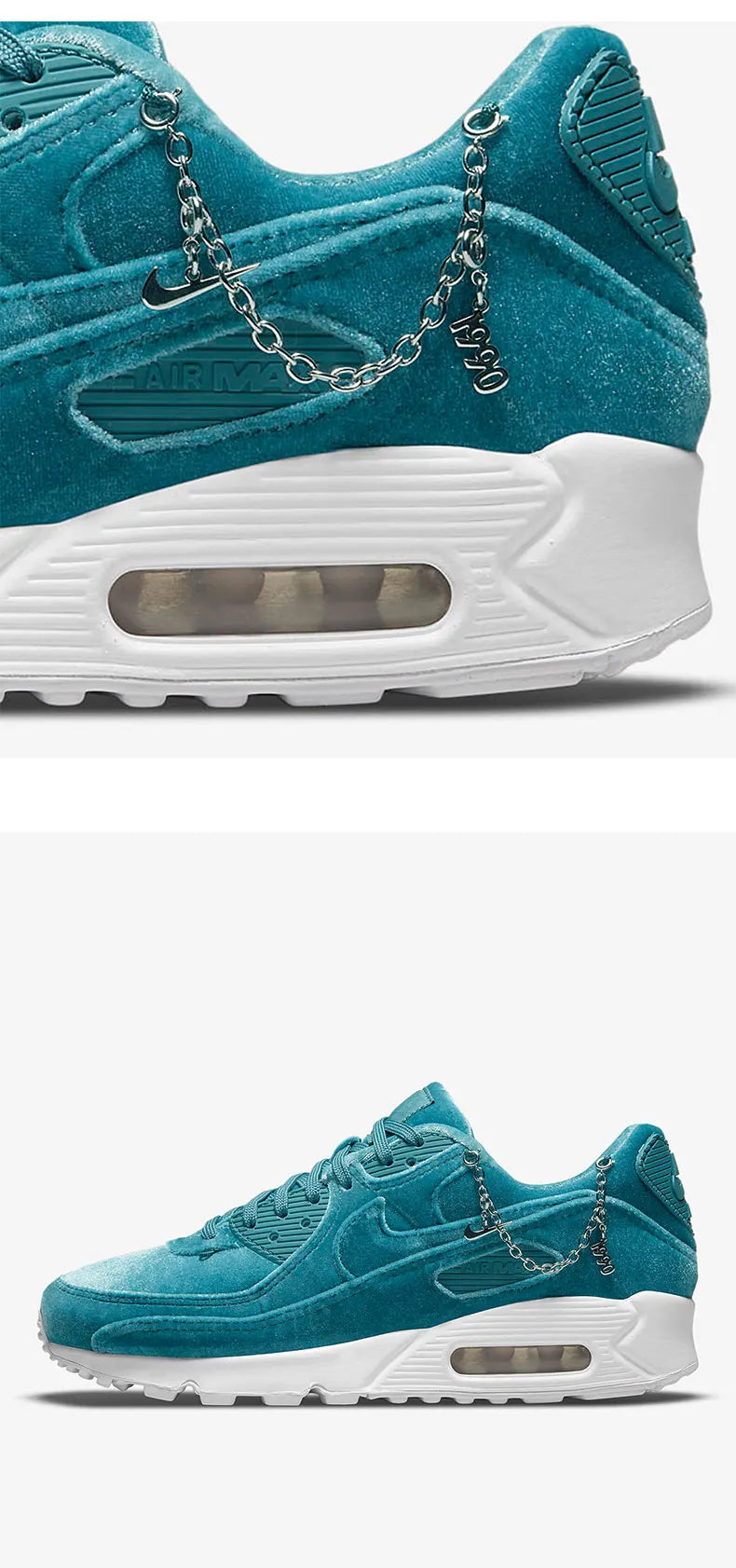 Nike Authentic Air Max 90 Blue Velvet damskor med luftkudde DO2194-001