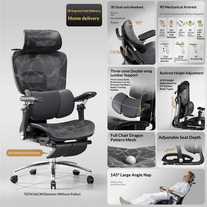Modern Gaming Chair Racing Style Ergonomic Computer Chair Headrest Footrest Office Chair Gaming Chair Furniture