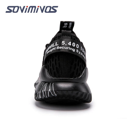 Mens Walking Shoes - Slip On Tennis Running Shoes Memory Foam Lightweight Work Sneakers for Indoor Outdoor Gym