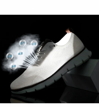 New men's large-sized casual shoes - Fly-Weave mesh breathable sports shoes, lightweight and slip-resistant men's shoes
