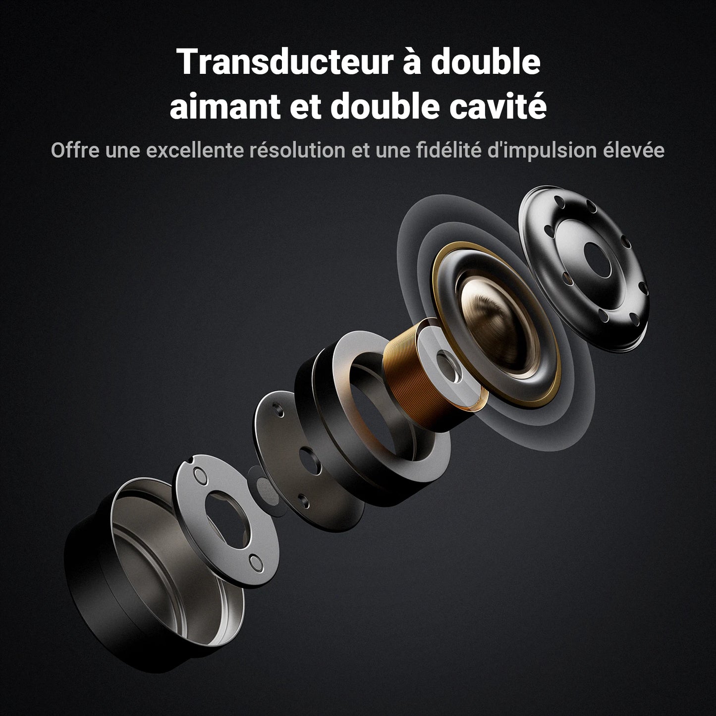 Fosi Audio IM4 HiFi Wired Earphones Open-Back Dynamic Driver IEM Headphones for Music Monitoring, Gaming & Professional Audio