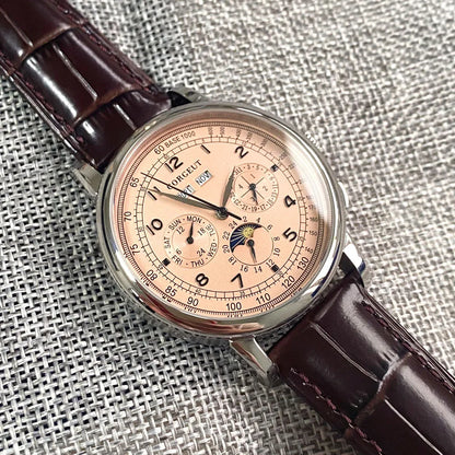 Automatické hodinky pro muže Multification, datum, den, měsíc, rok, mechanické pánské hodinky z 316L s leštěným pouzdrem, ukazatelem den/noc, 42mm