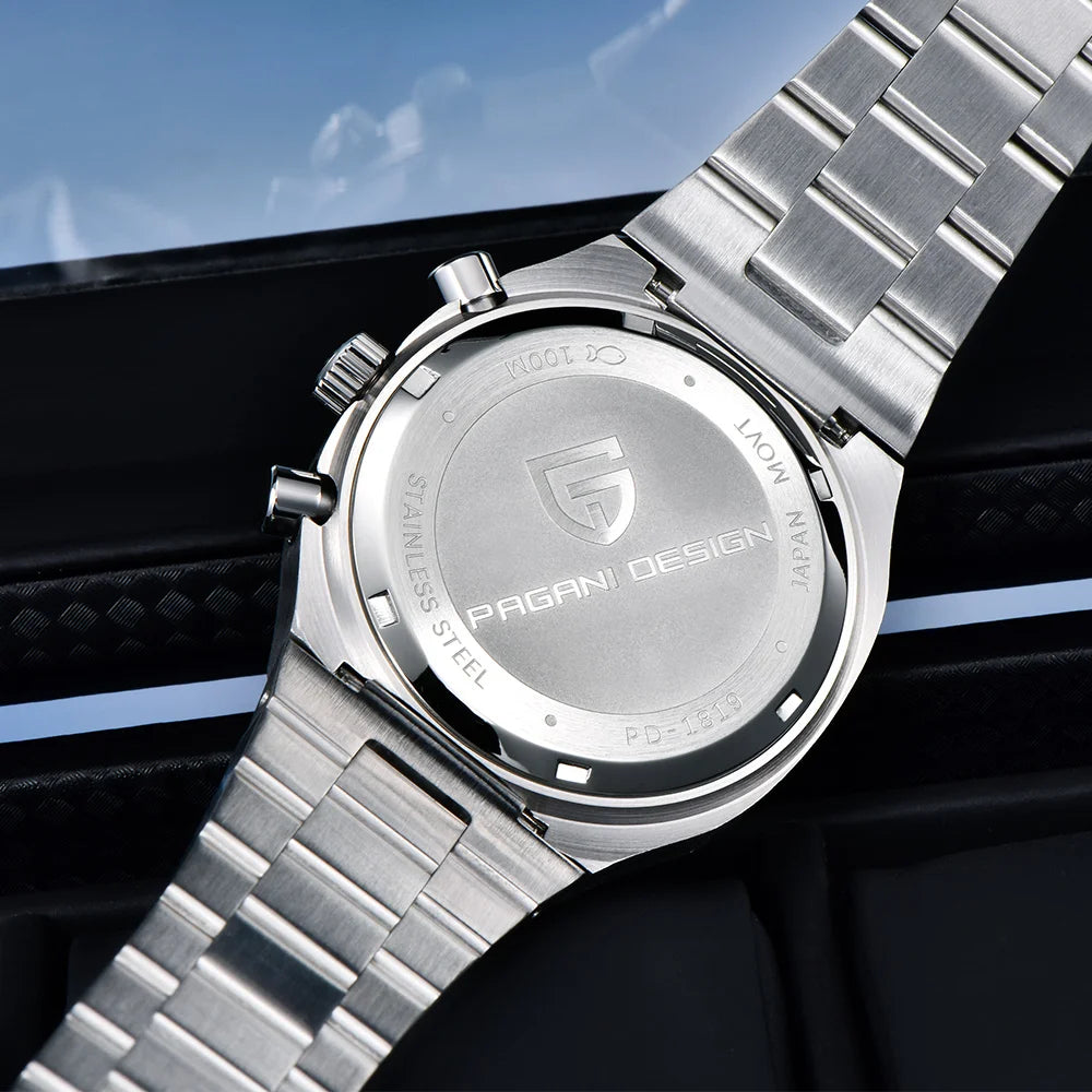 PAGANI DESIGN Men's Chronograph Watch Japan Miyota OS00 Movement Speed Tester Sapphire Waterproof Quartz Watch Reloj Hombre