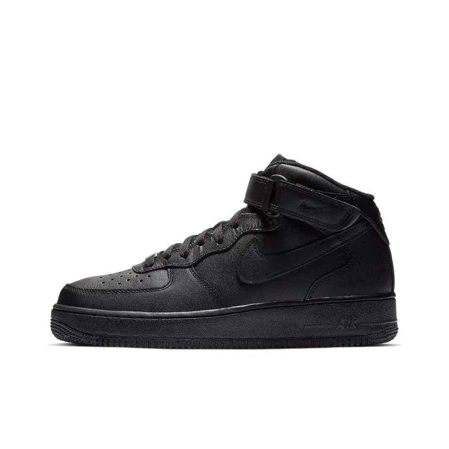 Nike Air Force 1 Mid Unisex Sneakers - Ankle Support, Classic Cushioned Comfort & Durable for All-Day Wear DQ7666-001