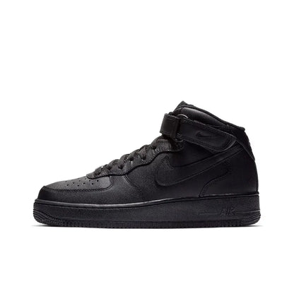 Nike Air Force 1 Mid Unisex Sneakers - Ankle Support, Classic Cushioned Comfort & Durable for All-Day Wear DQ7666-001