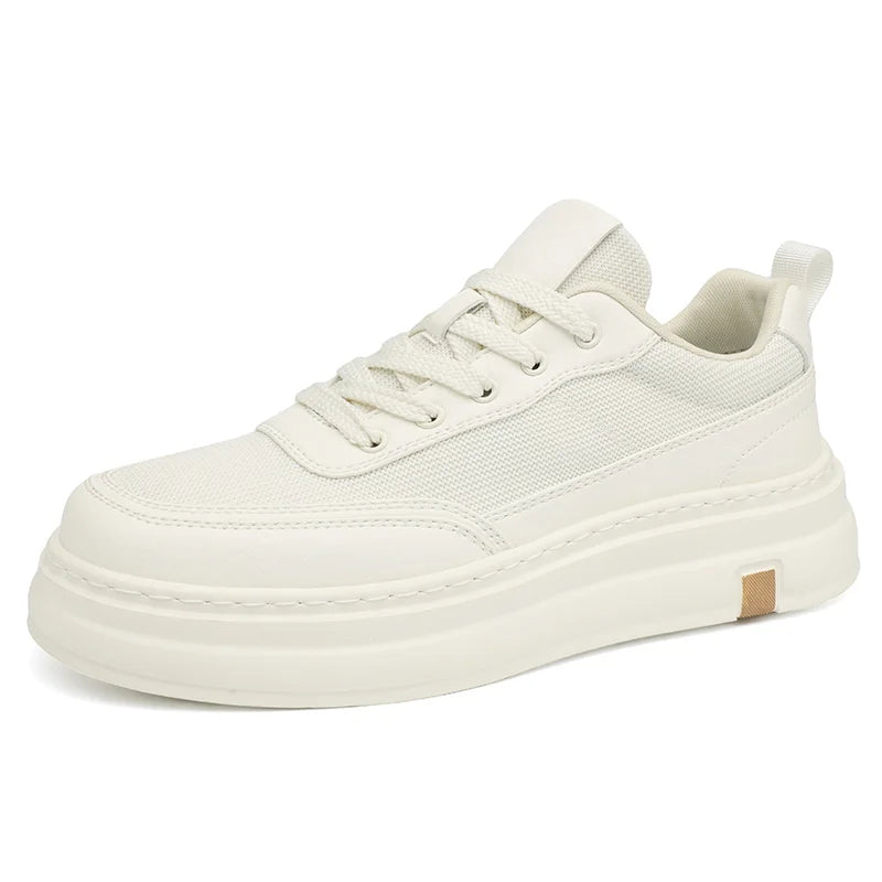 British Style Casual Leather Shoes Men Classic Soft Leather Breathable Lace-Up Walking Shoes Flat Brand Minimalist Driving Shoes