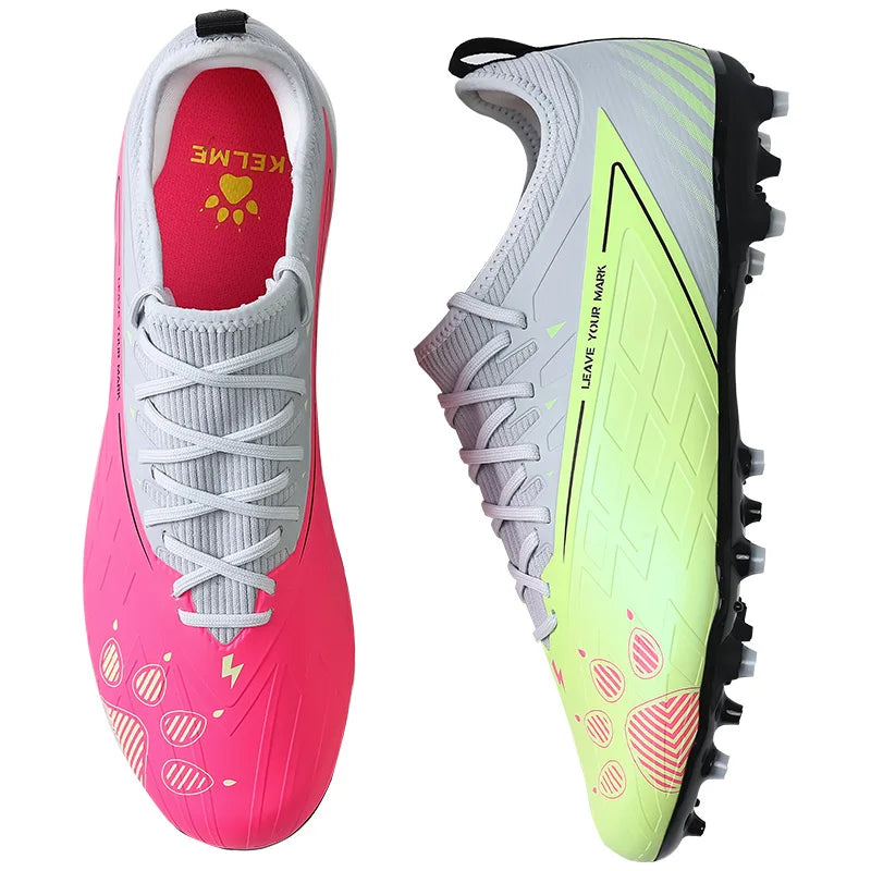 Kelme Football Shoes Men's Glimpse Mg Adult Game Short Nail Football Shoes Professional Training Artificial Grass Sports Shoes