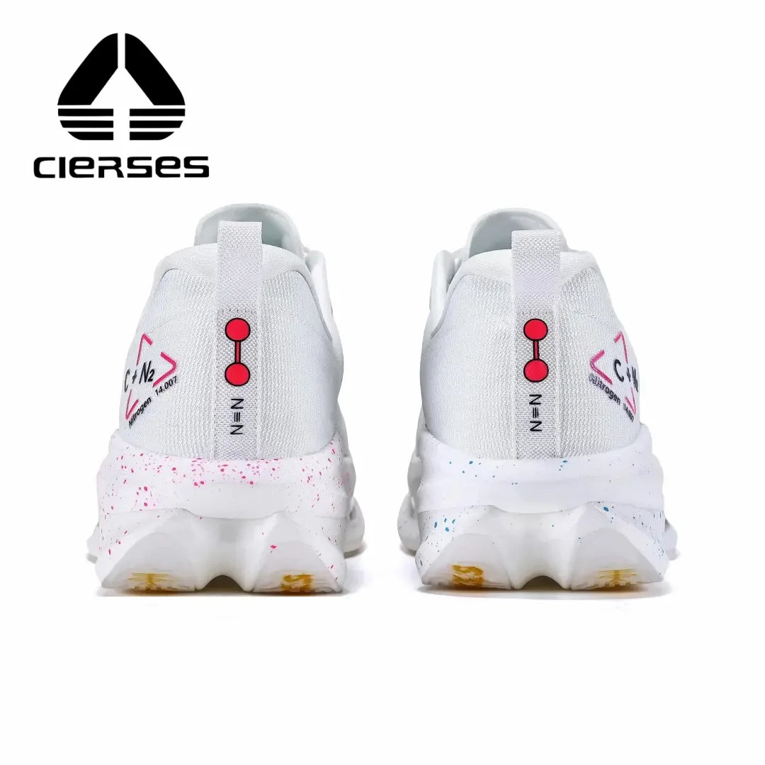 CIERSES Men's Carbon Plate Running Shoes Nitrogen Air Cushion Shock Absorption Stable Training Sports Shoes