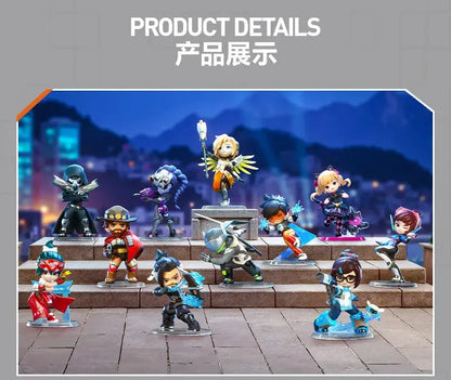 POP MART Overwatch Play of The Game Series Blind Box Mystery Box Toys Kawaii Ornaments Figurines Home Decor Desktop Model Dolls