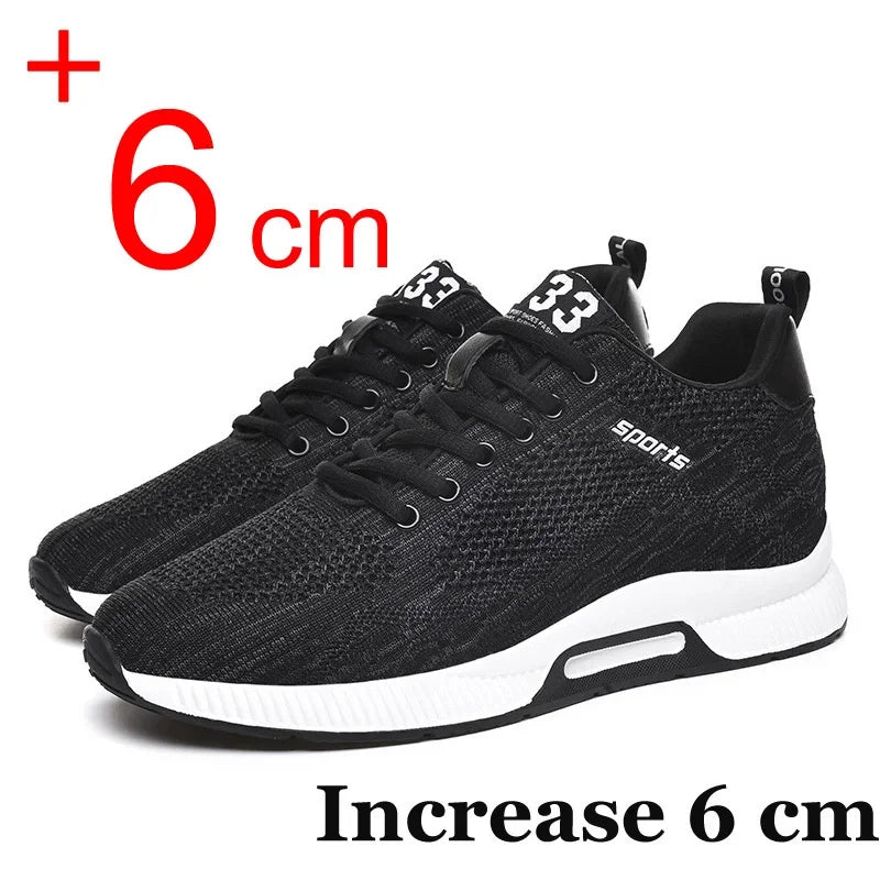 Men Increase Insole 6CM Sports Casual Height Shoes 48 Men Sneakers Elevator Shoes Hidden Heels Breathable Heightening Shoes