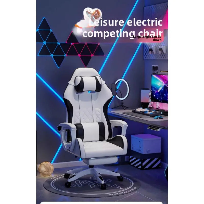 Male E-sports Chair is Comfortable for Prolonged Sitting, Computer Chair Can be Reclined for Leisure, Backrest