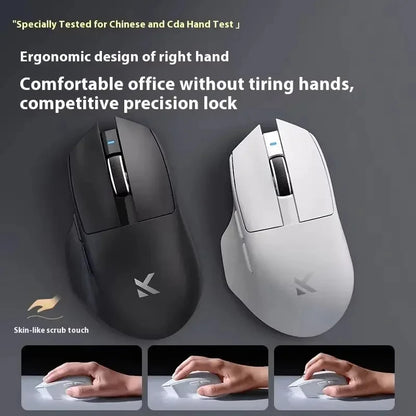 NAUJA G7 PRO žaidimų pelė, trijų režimų belaidė „Bluetooth“ ergonomiška lengva pelė, pritaikytas PC biuro ir žaidėjų aksesuaras